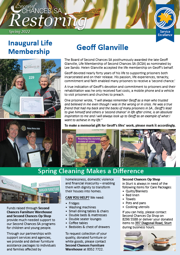 Spring News: Geoff Glanville honoured with life membership